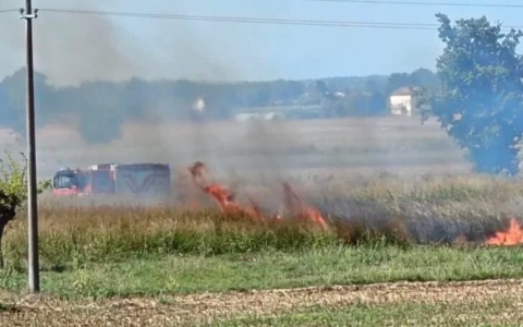 Incendio di sterpaglie a San Michele: intervenuti i Vigili del Fuoco