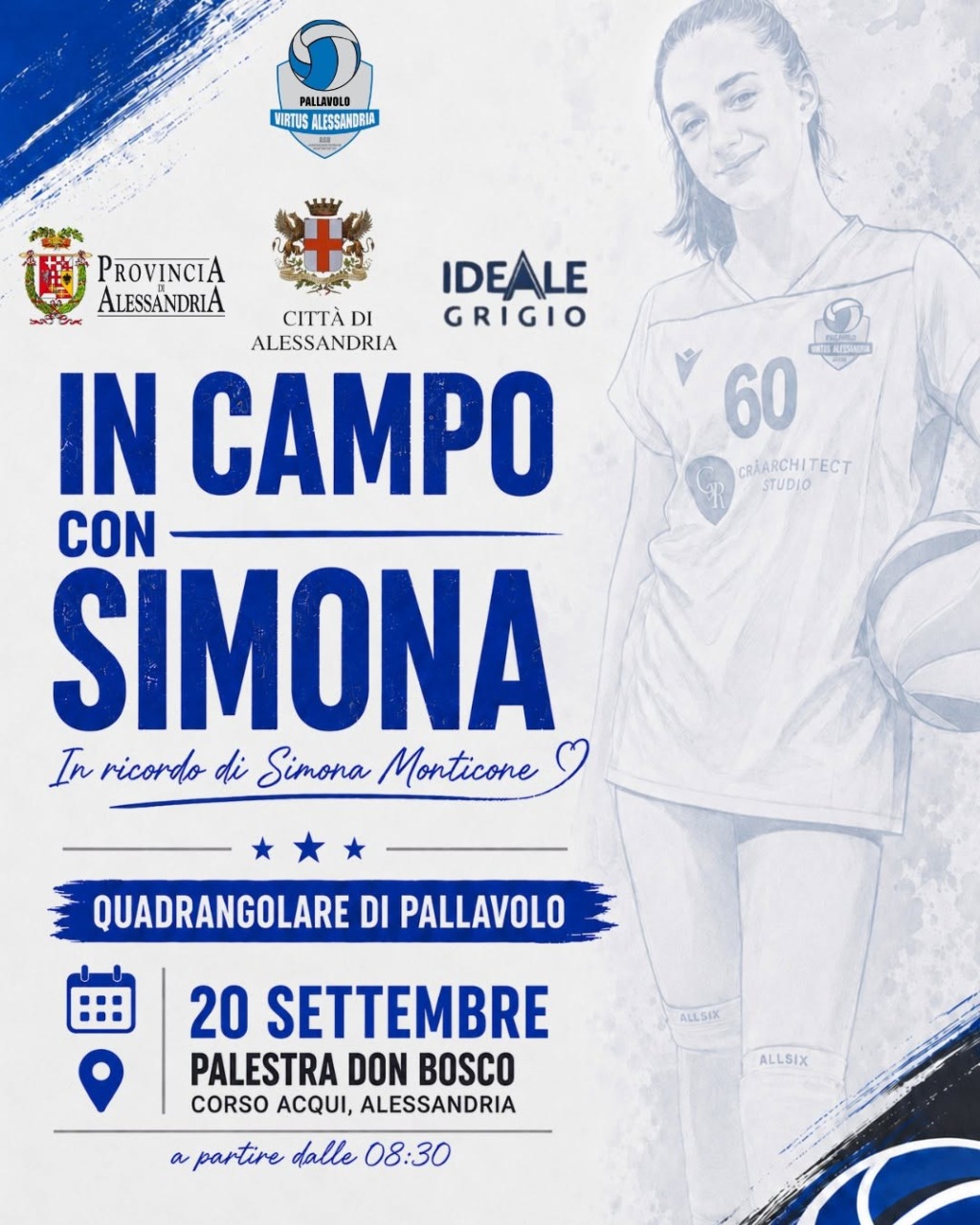 “In campo con Simona”, la Virtus ricorda Simona Monticone con una giornata di pallavolo