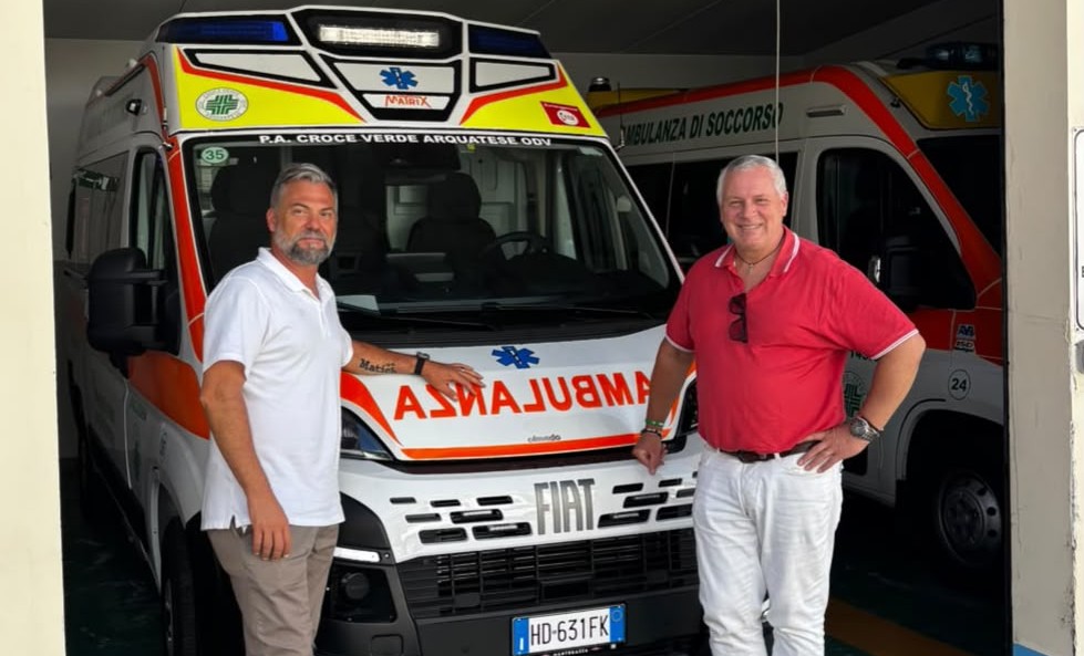 Una nuova ambulanza per la Croce Verde Arquatese, Amich: “Un servizio in più per la comunità”