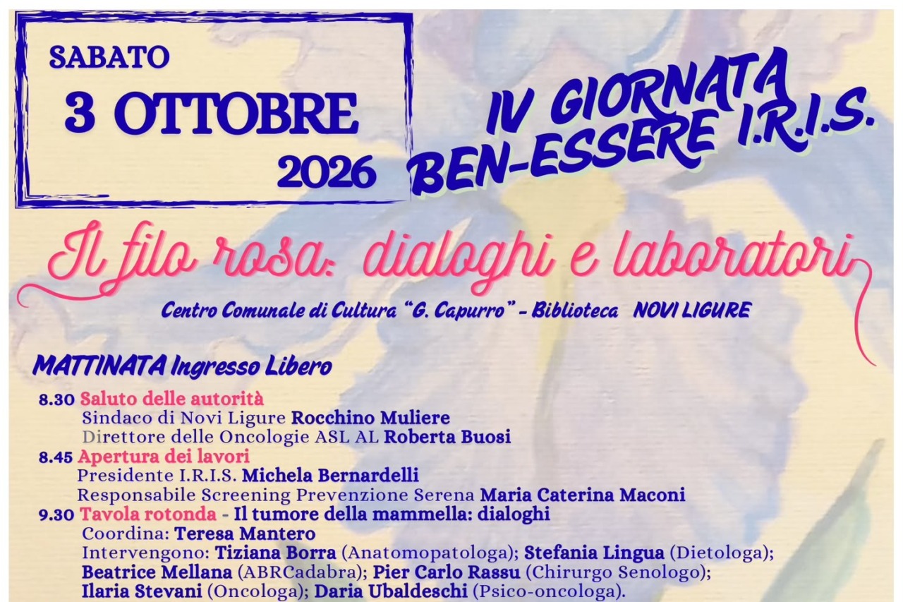 Sabato torna a Novi Ligure “Ben-essere insieme”: focus sulla prevenzione del tumore alla mammella