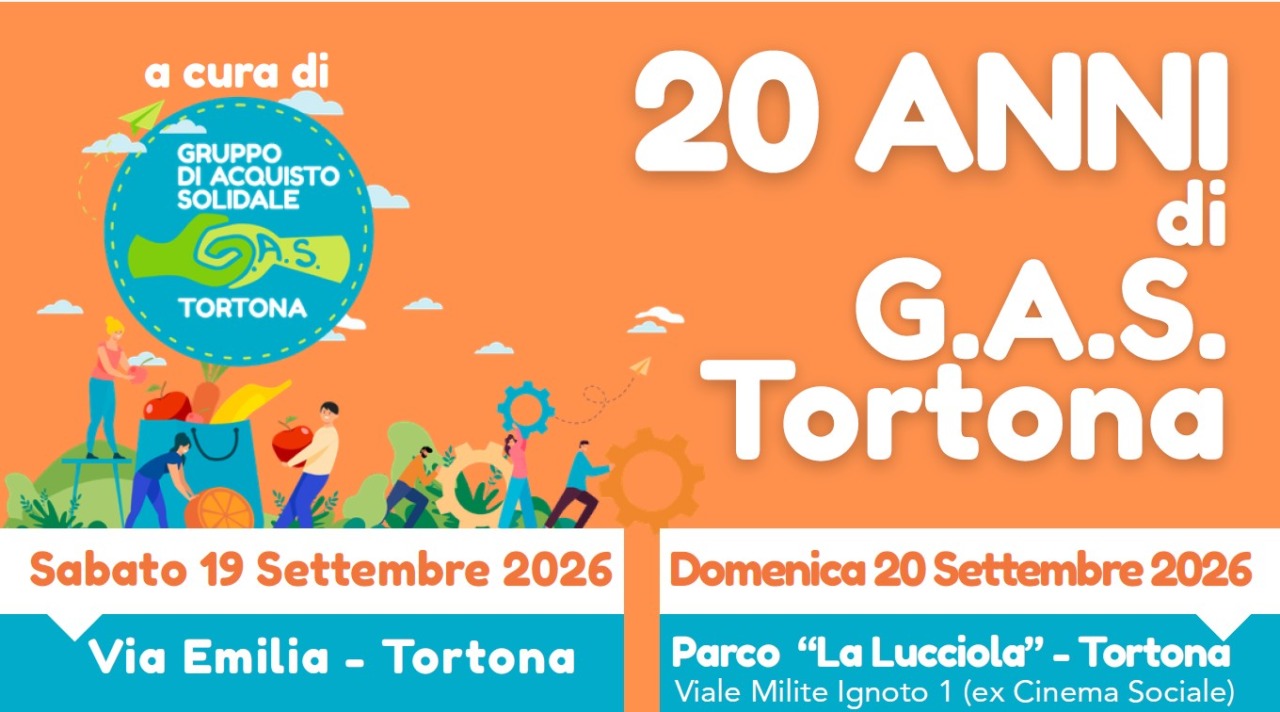 Il Gruppo Acquisto Solidale di Tortona festeggia 20 anni di attività