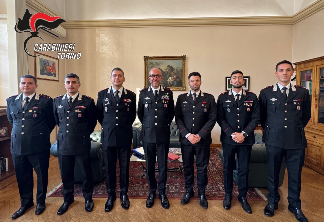 Nuovi ufficiali al Comando provinciale dei Carabinieri di Torino