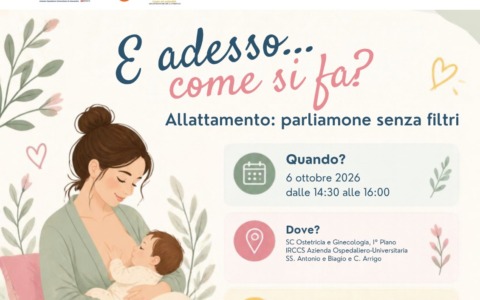 Neo genitori e allattamento: doppia iniziativa all’ospedale di Alessandria