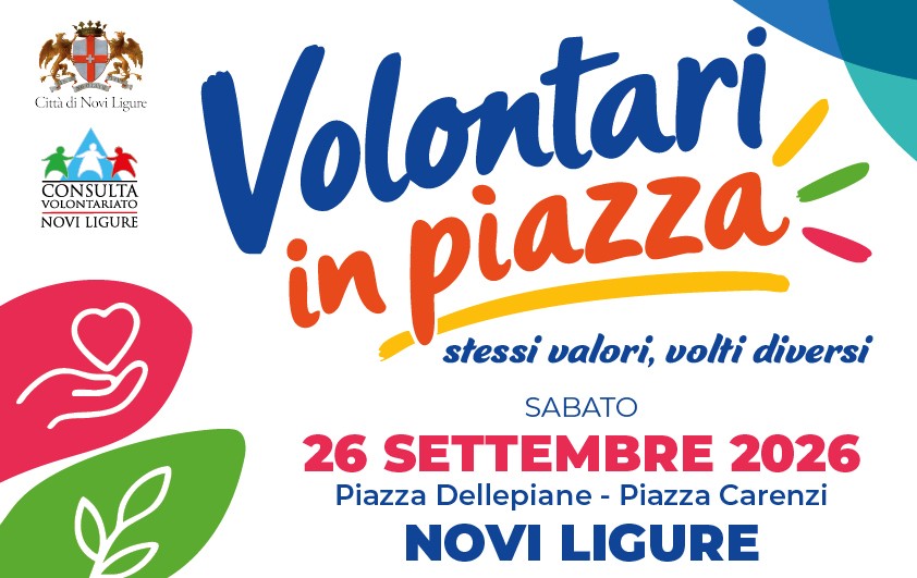 Novi Ligure, sabato 24 associazioni in piazza per la giornata del volontariato