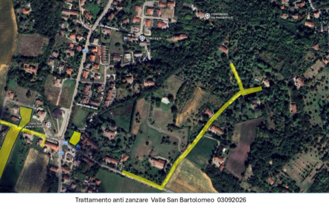 Campagna antizanzare: oggi ultimi interventi a Valmadonna e Valle San Bartolomeo
