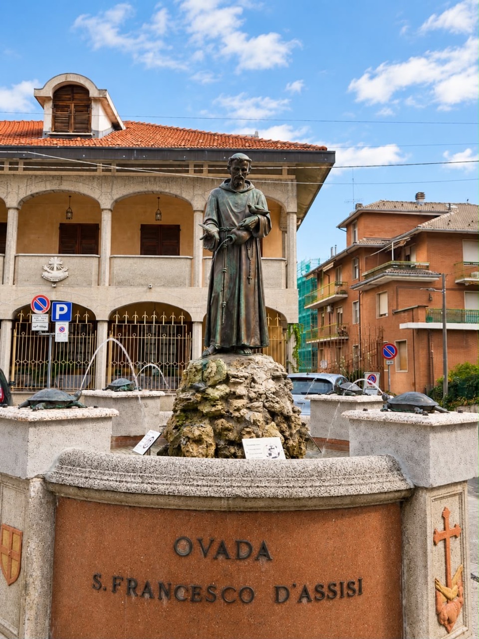 Ovada, restaurata la fontana di San Francesco in piazzetta dei Cappuccini