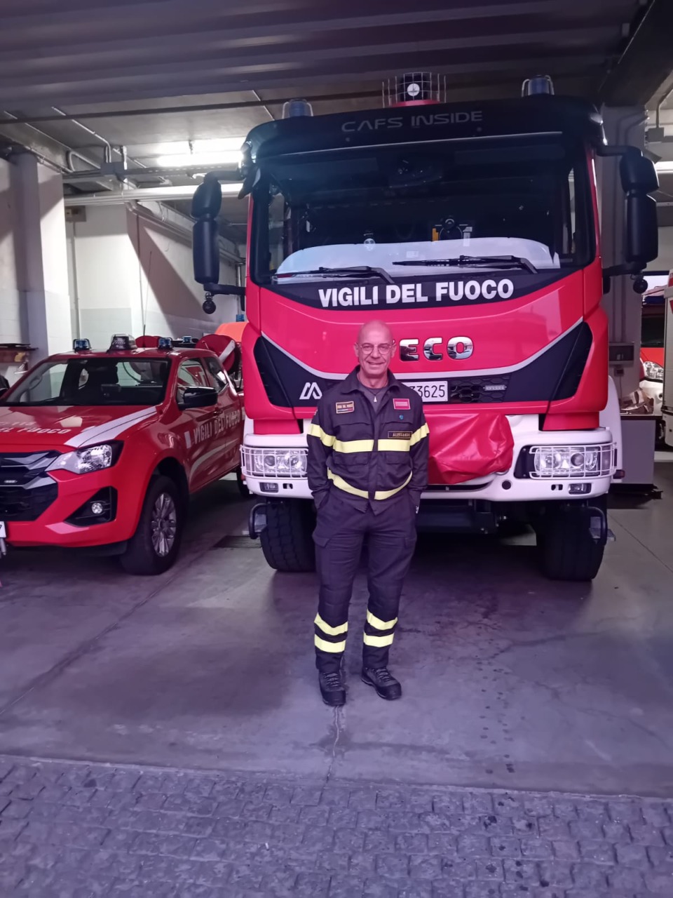 Ultimo giorno di servizio nei Vigili del Fuoco di Alessandria per Giandomenico Poggio