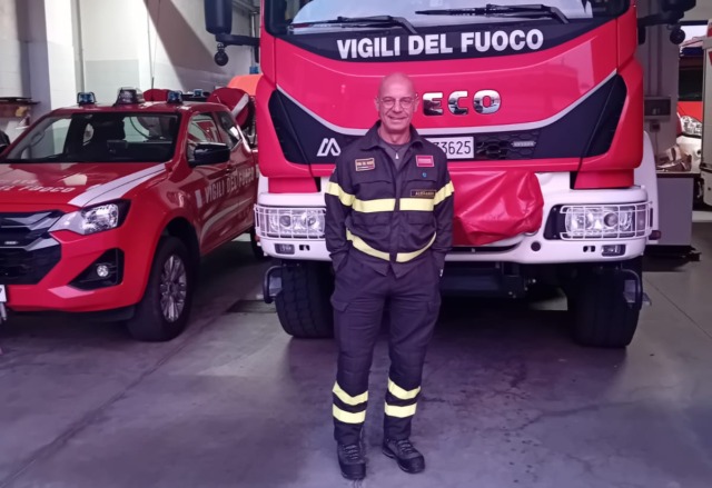 Ultimo giorno di servizio nei Vigili del Fuoco di Alessandria per Giandomenico Poggio